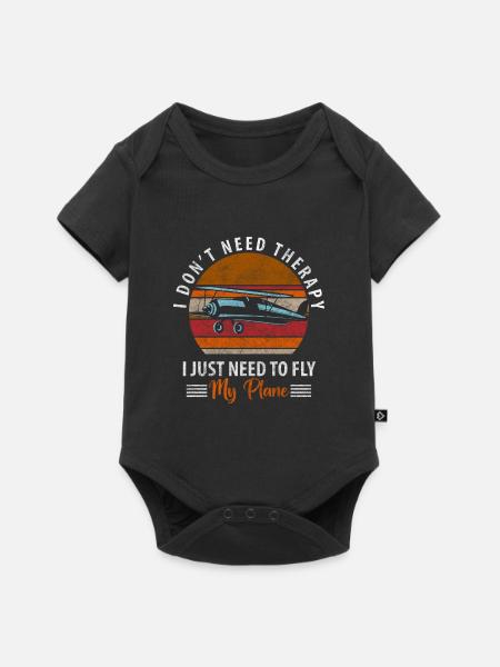 Pilot Modellbau Flugplatz - Baby Premium Kurzarmbody - Schwarz