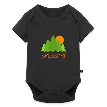 spessart Bäume grün - Baby Premium Kurzarmbody - Schwarz - Vorne