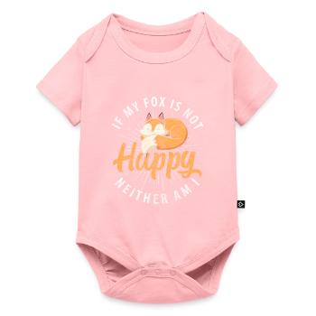 Tier Fuchsschwanz Süß - Baby Premium Kurzarmbody - Rosa - Vorne