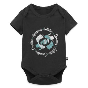 Zodiac Anniversaire Naissance Mois Planète - Body à manches courtes Premium Bébé - noir - Devant