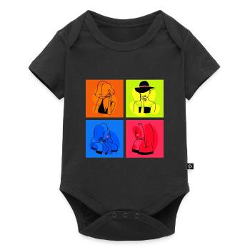 Minimalist Lineart Women Face Line Art - Baby Premium short-sleeve bodysuit - black - Front