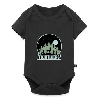 Fichtelberg - Baby Premium Kurzarmbody - Schwarz - Vorne