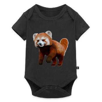 Red panda - Baby Premium short-sleeve bodysuit - black - Front