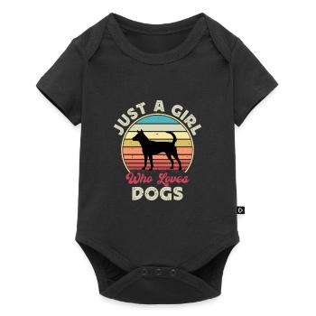 Formosan Mountain Dog Love Silhouette Retro Sunset - Body à manches courtes Premium Bébé - noir - Devant