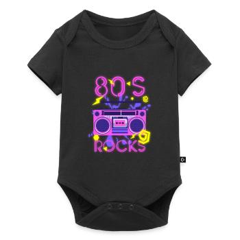 Musique des années 80 - Body à manches courtes Premium Bébé - noir - Devant