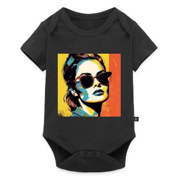 Pop Art Cool Woman - Baby Premium short-sleeve bodysuit - black - Front