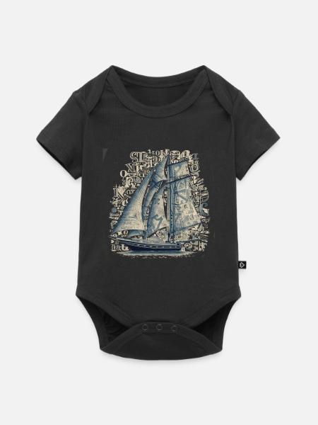 boot - Baby Premium Kurzarmbody - Schwarz