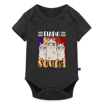 Lama Animal Doux - Body à manches courtes Premium Bébé - noir - Devant