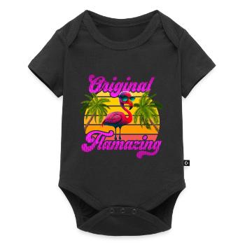 Original Flamazing Flamingo Summer Party Celebrations - Baby Premium short-sleeve bodysuit - black - Front