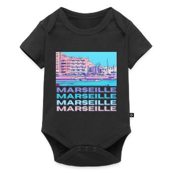 Marseille - Body à manches courtes Premium Bébé - noir - Devant