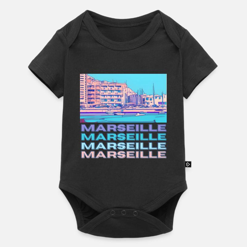 Marseille - Body à manches courtes Premium Bébé - noir