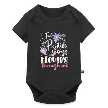 Positive, optimistic, self-love - Baby Premium short-sleeve bodysuit - black - Front