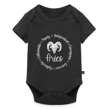 Aries Stars March - Baby Premium short-sleeve bodysuit - black - Front