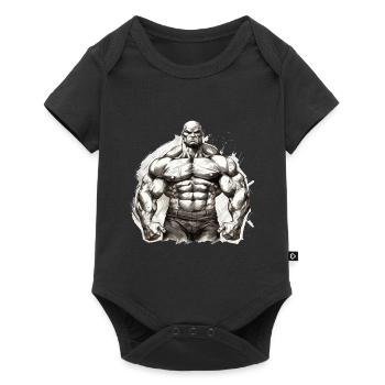 Bodybuilding Bodybuilder Gewichtheben Kraftsport - Baby Premium Kurzarmbody - Schwarz - Vorne