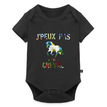 J Peux Pas J ai cheval - Body à manches courtes Premium Bébé - noir - Devant