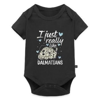 Dog breed Four Paws Dog Sports Dog Love - Baby Premium short-sleeve bodysuit - black - Front