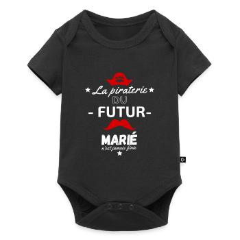 La piraterie du futur marie - Body à manches courtes Premium Bébé - noir - Devant