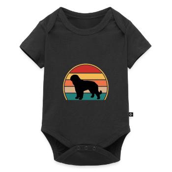 Barbet Dog Lover Silhouette Vintage Sunset - Baby Premium short-sleeve bodysuit - black - Front