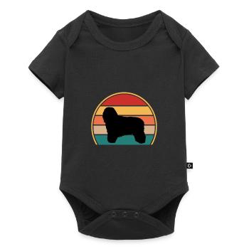 Bergamasco Dog Lover Silhouette Vintage Sunset - Body à manches courtes Premium Bébé - noir - Devant