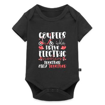 Scooter rider power battery - Baby Premium short-sleeve bodysuit - black - Front