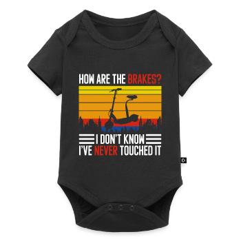 E-Scooter Electric Battery - Baby Premium short-sleeve bodysuit - black - Front