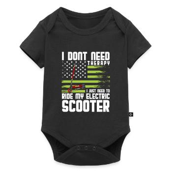 E-Scooter Battery Charging Station - Baby Premium short-sleeve bodysuit - black - Front