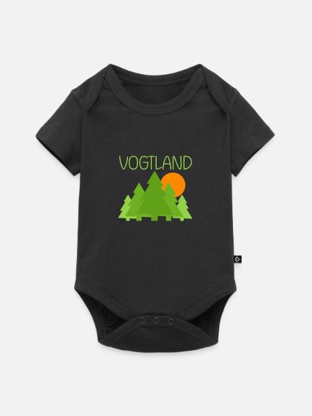 Vogtland - Baby Premium Kurzarmbody - Schwarz