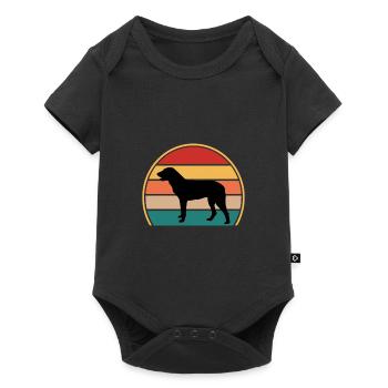 Cao De Castro Laboreiro Dog Silhouette Retro Sun - Body à manches courtes Premium Bébé - noir - Devant