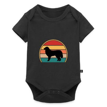 Great Pyrénées Dog Lover Silhouette Vintage Sunset - Body à manches courtes Premium Bébé - noir - Devant