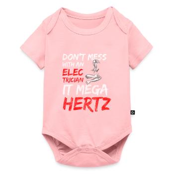 Electrician Men High Voltage - Baby Premium short-sleeve bodysuit - rose - Front