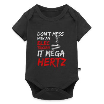 Electrician Men High Voltage - Baby Premium short-sleeve bodysuit - black - Front