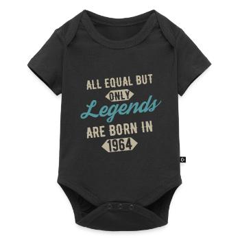 Legenden werden im Jahrestag 1964 geboren - Baby Premium Kurzarmbody - Schwarz - Vorne