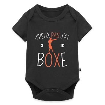 J peux pas j ai boxe - Body à manches courtes Premium Bébé - noir - Devant
