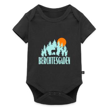 Berchtesgaden - Baby Premium Kurzarmbody - Schwarz - Vorne