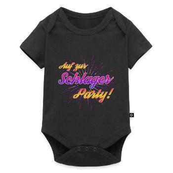 Auf zur Schlagerparty - Baby Premium Kurzarmbody - Schwarz - Vorne