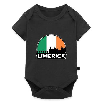 Limerick Ireland Flag Skyline Silhouette Travel - Baby Premium short-sleeve bodysuit - black - Front