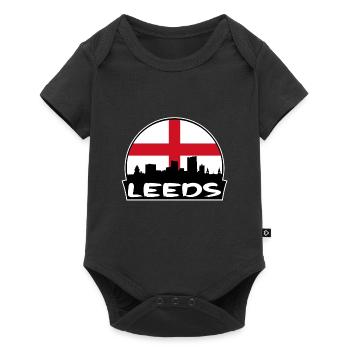 Leeds England Flag Skyline Silhouette Travel - Baby Premium short-sleeve bodysuit - black - Front