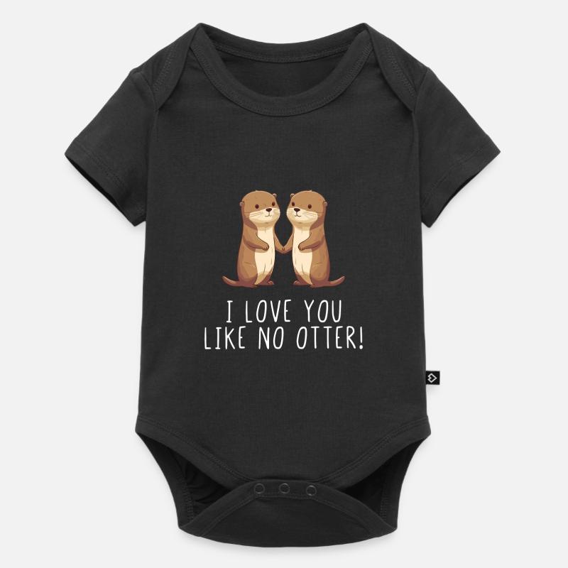 Je t’aime comme aucune loutre - Body à manches courtes Premium Bébé - noir