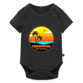 Fuerteventura - Baby Premium Kurzarmbody - Schwarz - Vorne