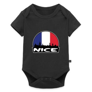 Nice France Flag Skyline Silhouette Travel - Baby Premium short-sleeve bodysuit - black - Front