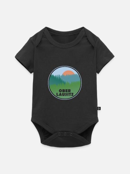 Oberlausitz - Baby Premium Kurzarmbody - Schwarz