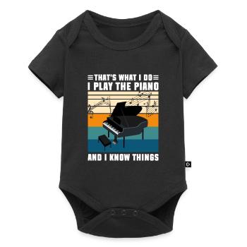 Piano Grand Piano Music School - Baby Premium short-sleeve bodysuit - black - Front