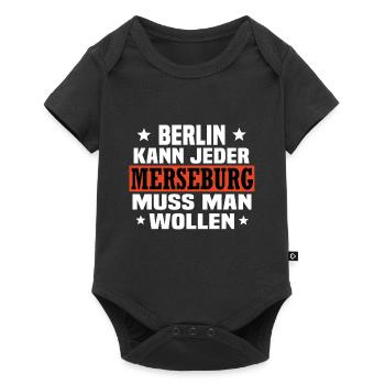Merseburg - Baby Premium Kurzarmbody - Schwarz - Vorne