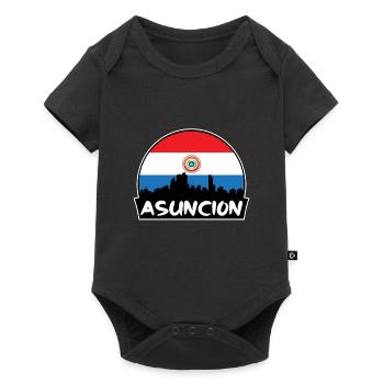 Asuncion Paraguay Flag Skyline Silhouette Voyage - Body à manches courtes Premium Bébé - noir - Devant
