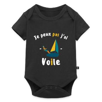Je peux pas j ai Voile - Body à manches courtes Premium Bébé - noir - Devant