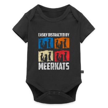 Wildlife Zoo Horizontal Strip - Baby Premium short-sleeve bodysuit - black - Front