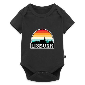 Lisburn Irlande du Nord Flag Skyline Travel Souve - Body à manches courtes Premium Bébé - noir - Devant