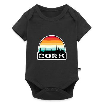 Cork Irlande Flag Skyline Souvenir de voyage - Body à manches courtes Premium Bébé - noir - Devant