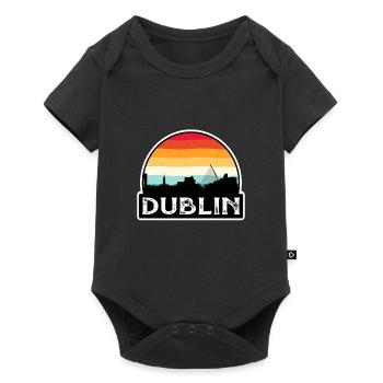 Dublin Irlande Flag Skyline Souvenir de voyage - Body à manches courtes Premium Bébé - noir - Devant