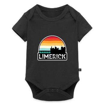 Limerick Ireland Flag Skyline Travel Souvenir - Baby Premium short-sleeve bodysuit - black - Front
